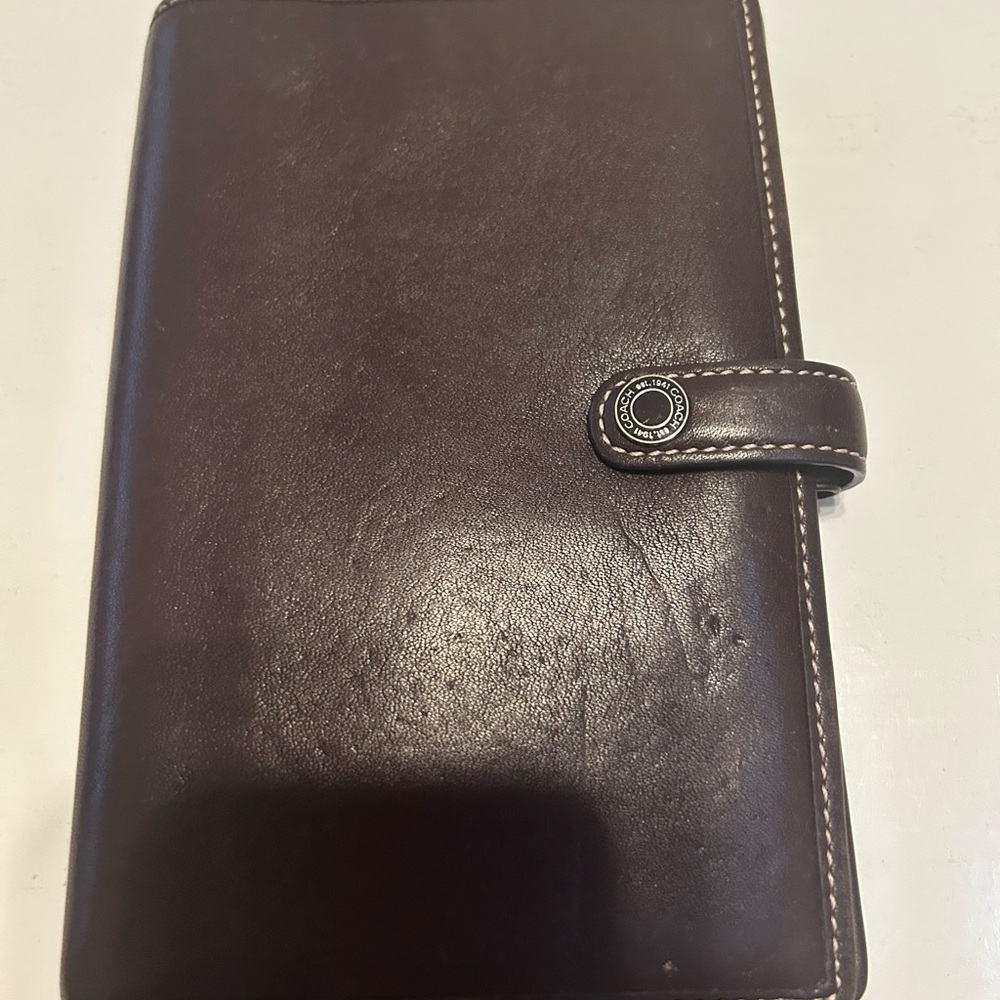 Purple Coach Planner Notebook Journal with Snap Button Closure